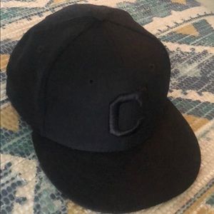 Cleveland Indian Black on Black baseball Hat